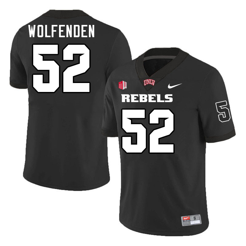 #52 Sam Wolfenden UNLV Rebels College Football Jersey Stitched-Black